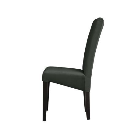 Produs în România - Set 2 scaune living TEO LUX, picioare lemn wenge, stofa gri inchis, 46x60x98 cm