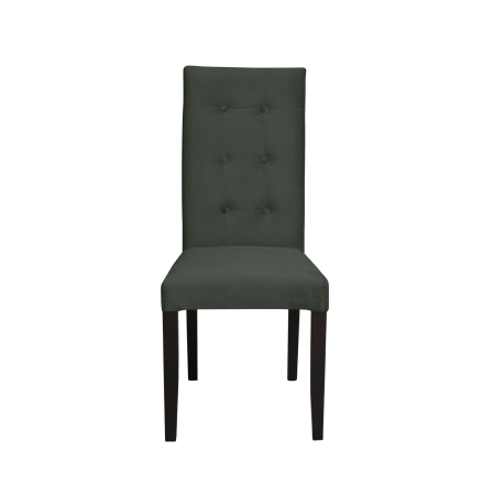 Produs în România - Set 2 scaune living TEO LUX, picioare lemn wenge, stofa gri inchis, 46x60x98 cm