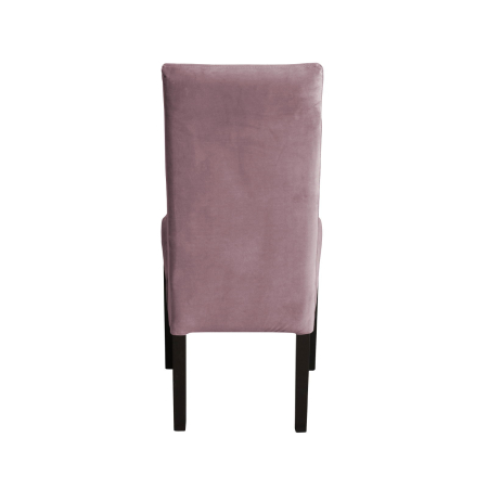 Scaune Dining - Set 2 scaune living TEO LUX, picioare lemn wenge, stofa roz pudra, 46x60x98 cm