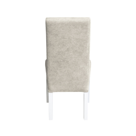 Scaune Dining - Set 2 scaune living TEO, picioare lemn alb, stofa crem, 46x60x98 cm
