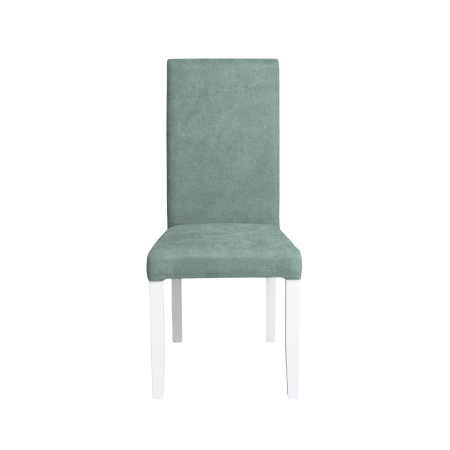Scaune Dining - Set 2 scaune living TEO, picioare lemn alb, stofa mint, 46x60x98 cm