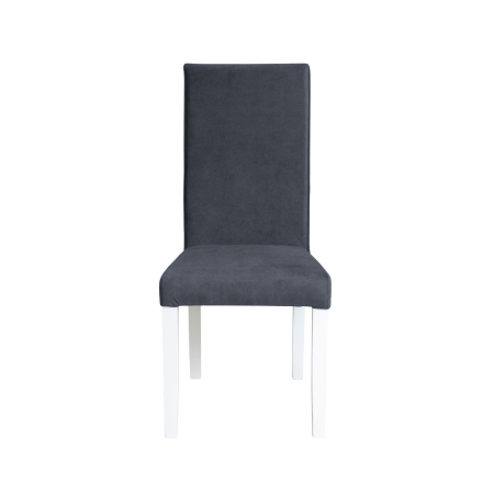 Scaune Dining - Set 2 scaune living TEO, picioare lemn alb, stofa z albastru, 46x60x98 cm