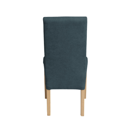 Scaune Dining - Set 2 scaune living TEO, picioare lemn natur, stofa albastru, 46x60x98 cm