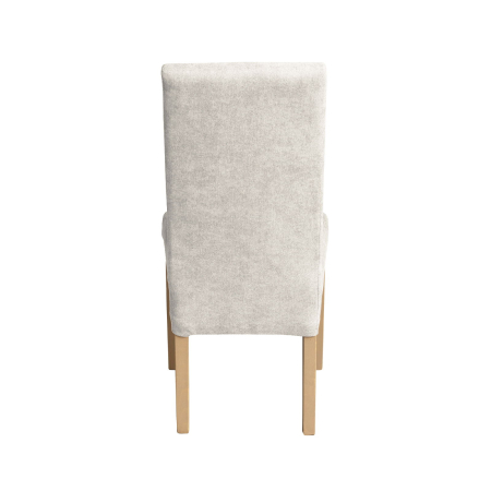 Scaune Dining - Set 2 scaune living TEO, picioare lemn natur, stofa crem, 46x60x98 cm