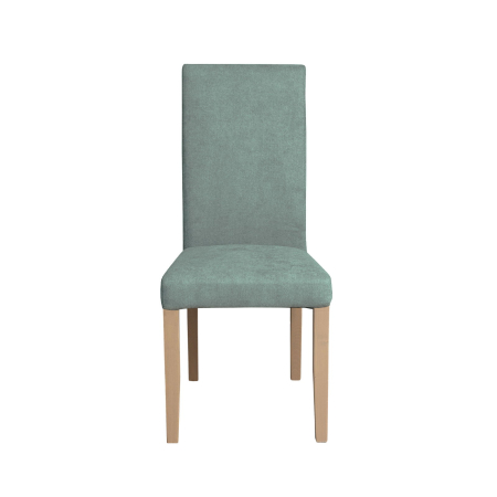 Scaune Dining - Set 2 scaune living TEO, picioare lemn natur, stofa mint, 46x60x98 cm