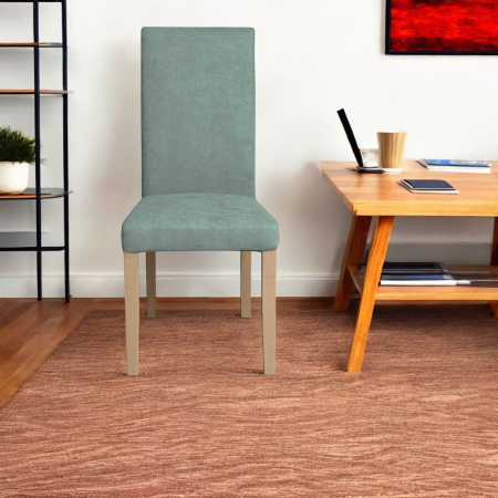 Set 2 scaune living TEO, picioare lemn natur, stofa mint, 46x60x98 cm [4]