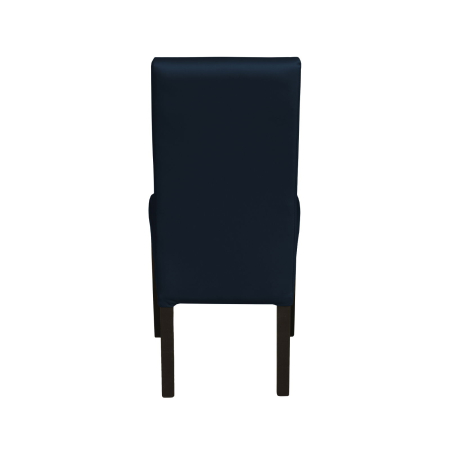 Scaune Dining - Set 2 scaune living TEO, picioare lemn wenge, piele ecologica albastru, 46x60x98 cm