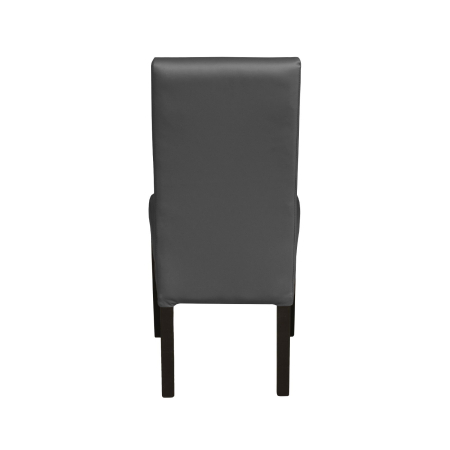 Produs în România - Set 2 scaune living TEO, picioare lemn wenge, piele ecologica gri, 46x60x98 cm