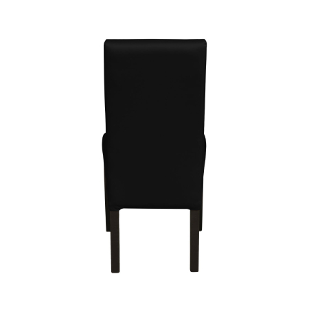 Scaune Dining - Set 2 scaune living TEO, picioare lemn wenge, piele ecologica negru, 46x60x98 cm