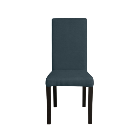 Produs în România - Set 2 scaune living TEO, picioare lemn wenge, stofa albastru, 46x60x98 cm