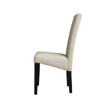 Produs în România - Set 2 scaune living TEO, picioare lemn wenge, stofa crem, 46x60x98 cm