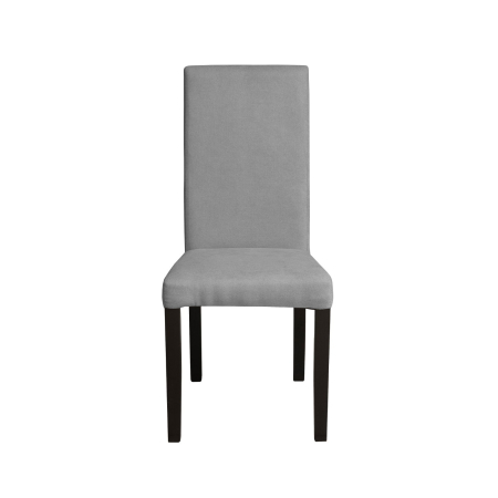 Produs în România - Set 2 scaune living TEO, picioare lemn wenge, stofa gri deschis, 46x60x98 cm
