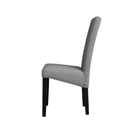Produs în România - Set 2 scaune living TEO, picioare lemn wenge, stofa gri deschis, 46x60x98 cm