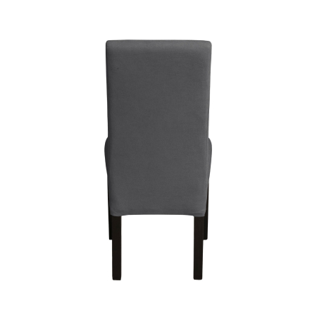 Produs în România - Set 2 scaune living TEO, picioare lemn wenge, stofa gri inchis, 46x60x98 cm