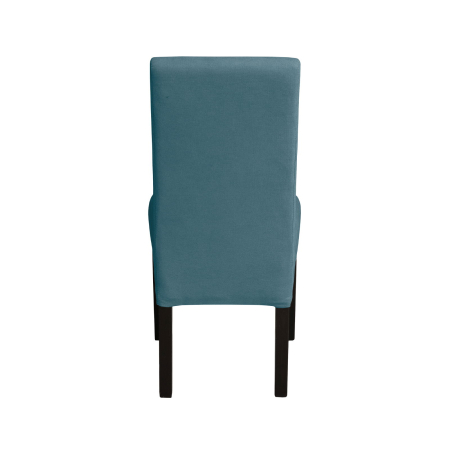 Scaune Dining - Set 2 scaune living TEO, picioare lemn wenge, stofa turcoaz, 46x60x98 cm