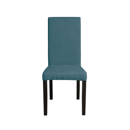 Scaune Dining - Set 2 scaune living TEO, picioare lemn wenge, stofa turcoaz, 46x60x98 cm