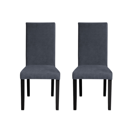 Produs în România - Set 2 scaune living TEO, picioare lemn wenge, stofa z albastru, 46x60x98 cm