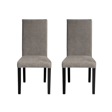 Produs în România - Set 2 scaune living TEO, picioare lemn wenge, stofa z cappuccino, 46x60x98 cm