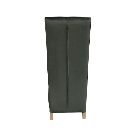 Produs în România - Set 2 scaune living VANESSA, picioare lemn natur, stofa gri inchis, 47x60x110 cm