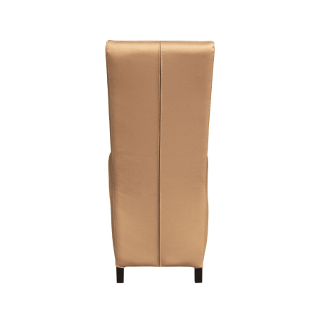 Produs în România - Set 2 scaune living VANESSA, picioare lemn wenge, piele ecologica bej, 47x60x110 cm