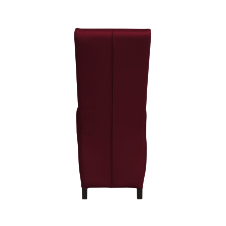 Produs în România - Set 2 scaune living VANESSA, picioare lemn wenge, piele ecologica bordo, 47x60x110 cm