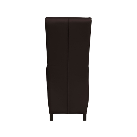 Produs în România - Set 2 scaune living VANESSA, picioare lemn wenge, piele ecologica maro inchis, 47x60x110 cm