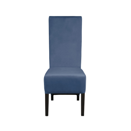 Produs în România - Set 2 scaune living VANESSA, picioare lemn wenge, stofa albastru deschis, 47x60x110 cm