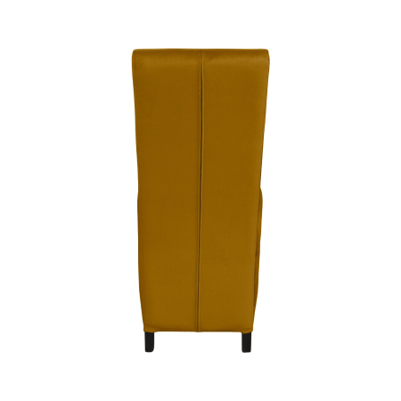 Produs în România - Set 2 scaune living VANESSA, picioare lemn wenge, stofa galben, 47x60x110 cm