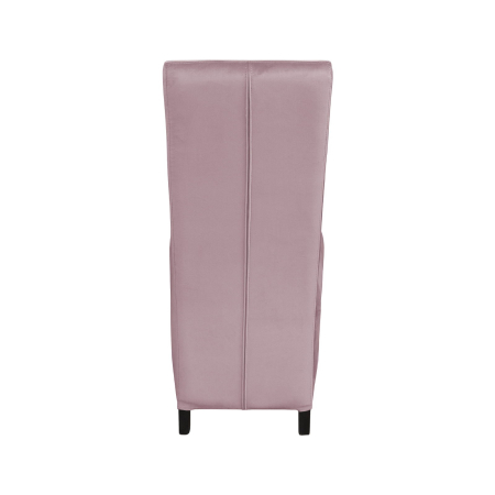 Produs în România - Set 2 scaune living VANESSA, picioare lemn wenge, stofa roz pudra, 47x60x110 cm
