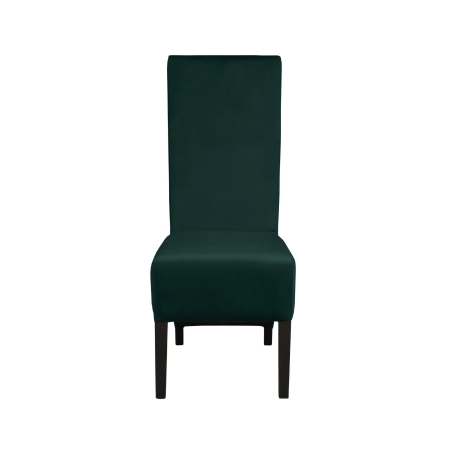Produs în România - Set 2 scaune living VANESSA, picioare lemn wenge, stofa verde smarald, 47x60x110 cm