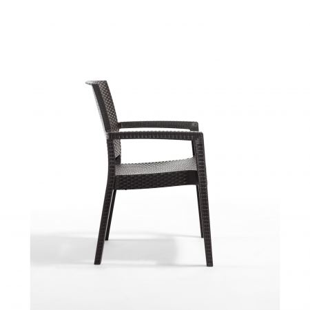 Seturi Masa si Scaune Gradina - Set 6 scaune gradina PARIS, model ratan, maro, 62x58x88 cm - ExpoMob