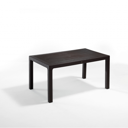 Seturi Masa si Scaune Gradina - Set gradina cu masa CLASSI 90x150 + 6 scaune PARIS 62x58x88 cm, model ratan, maro - ExpoMob