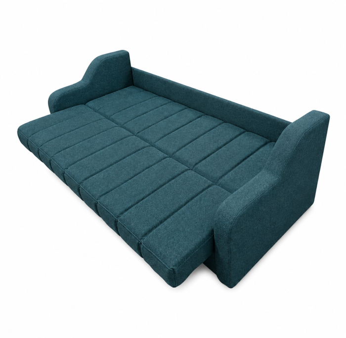 Canapea ALEX extensibila, 3 locuri, cu lada de depozitare, stofa mov, 220x90x90 [3]