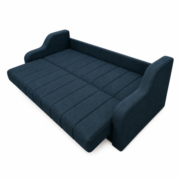 Canapea ALEX extensibila, 3 locuri, cu lada de depozitare, stofa mov, 220x90x90 [3]