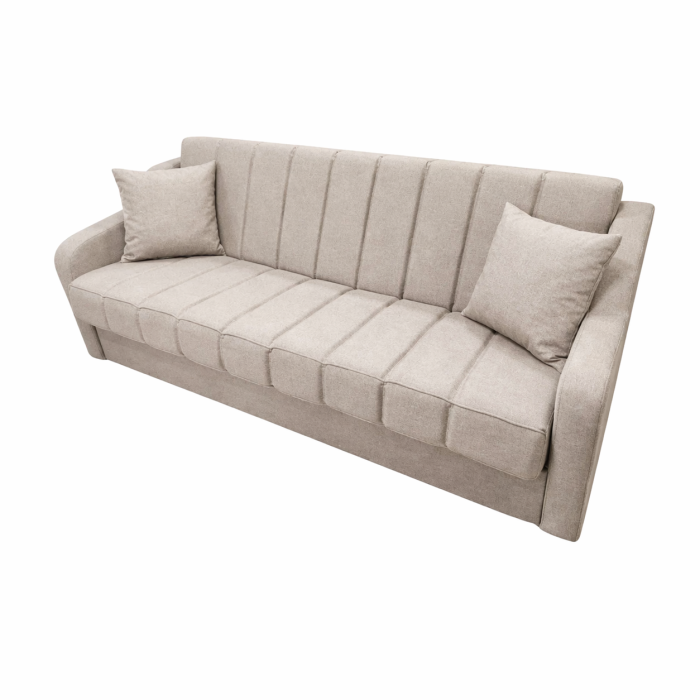 Canapea ALEX extensibila, 3 locuri, cu lada de depozitare, stofa mov, 220x90x90 [2]