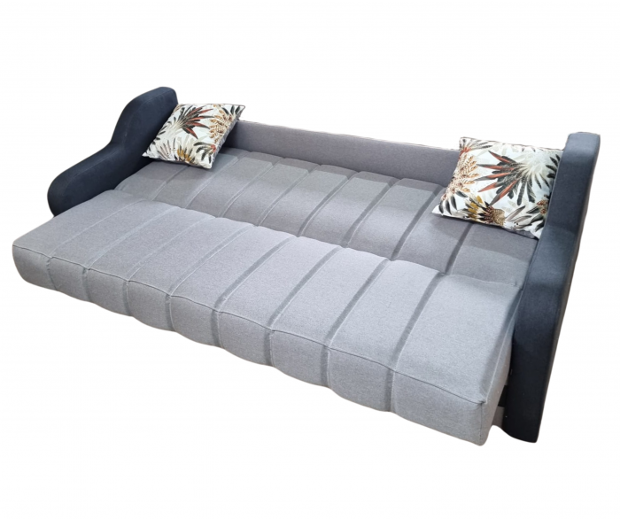 Canapea ALEX extensibila, 3 locuri, cu lada de depozitare, stofa mov, 220x90x90 [3]