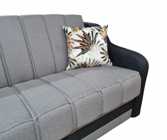 Canapea ALEX extensibila, 3 locuri, cu lada de depozitare, stofa mov, 220x90x90 [2]