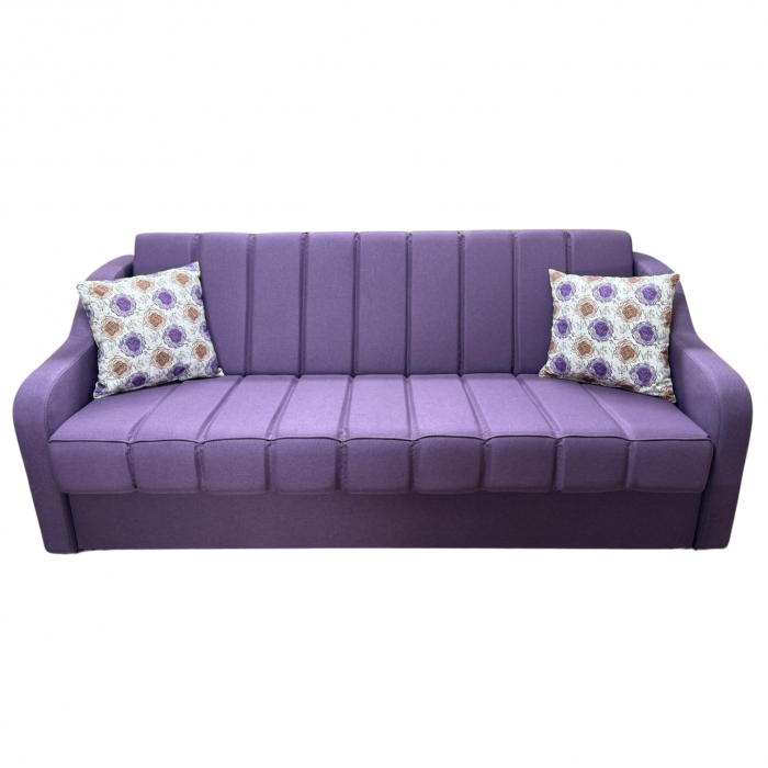 Canapea ALEX extensibila, 3 locuri, cu lada de depozitare, stofa mov, 220x90x90 [3]