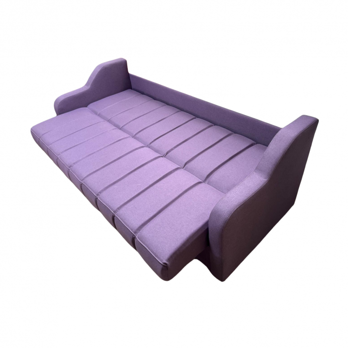 Canapea ALEX extensibila, 3 locuri, cu lada de depozitare, stofa mov, 220x90x90 [2]