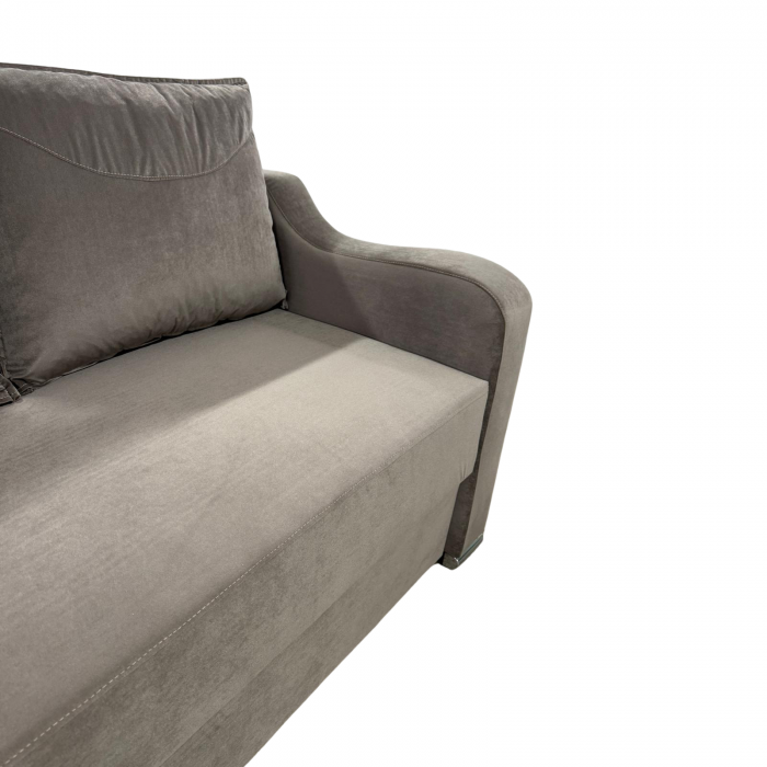 Canapea GIULIA extensibila, 3 locuri, cu lada de depozitare, catifea gri , 220x100x80 [4]