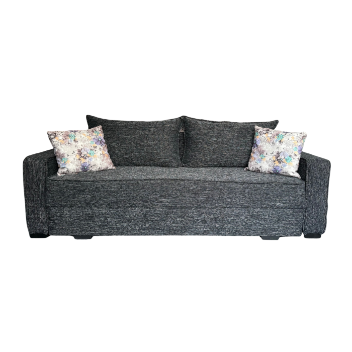 Canapea LARISA extensibila, 3 locuri, lada de depozitare, catifea bleumarin, 220x95x85 [9]