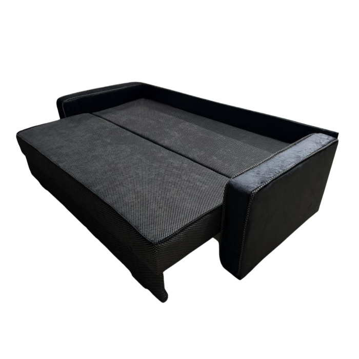 Canapea LARISA extensibila, 3 locuri, lada de depozitare, catifea bleumarin, 220x95x85 [5]