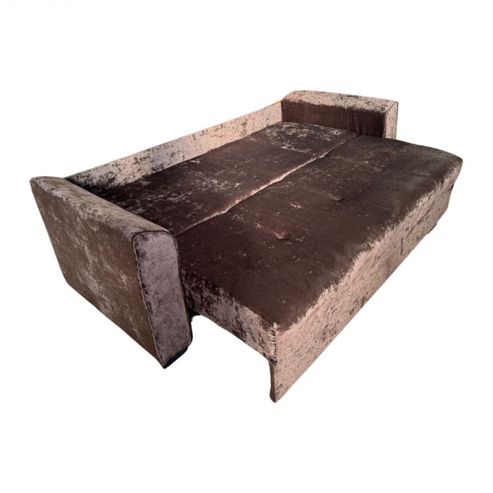 Canapea LILI extensibila, 3 locuri, cu lada de depozitare, catifea verde padure , 220x95x80 [3]