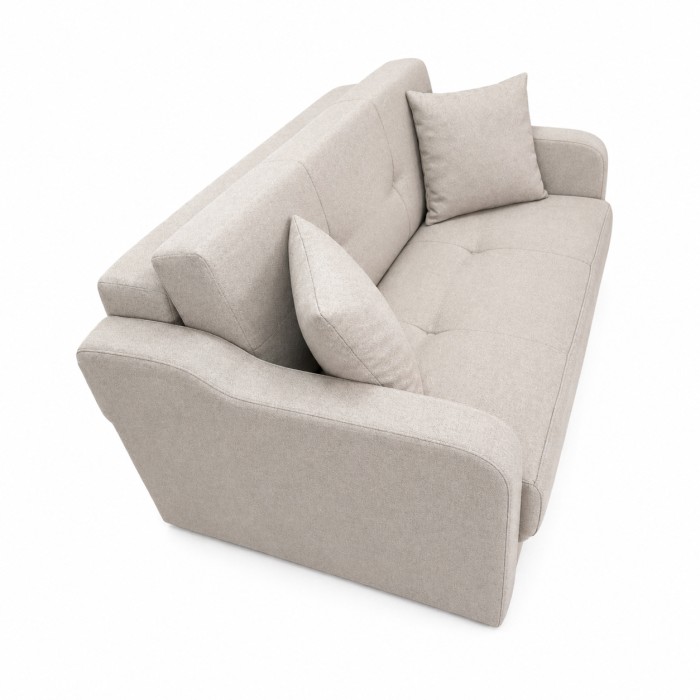 Canapea SAMY extensibila, 2 locuri, cu lada de depozitare, stofa albastru, 152x100x92 [6]