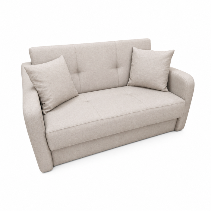 Canapea SAMY extensibila, 2 locuri, cu lada de depozitare, stofa albastru, 152x100x92 [5]