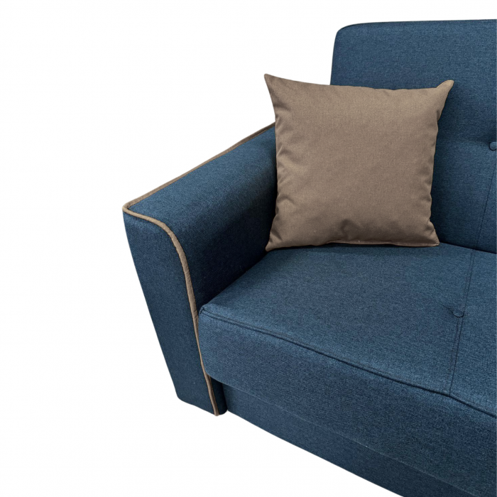 Canapea VERA extensibila, 3 locuri, lada de depozitare, stofa rosu bordo, 225x90x90 [6]