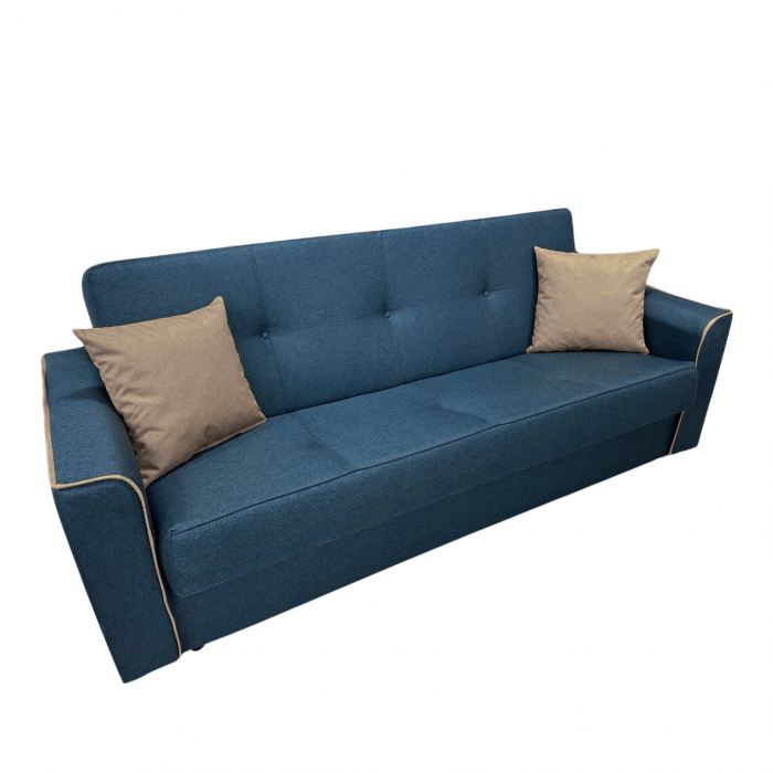 Canapea VERA extensibila, 3 locuri, lada de depozitare, stofa rosu bordo, 225x90x90 [3]