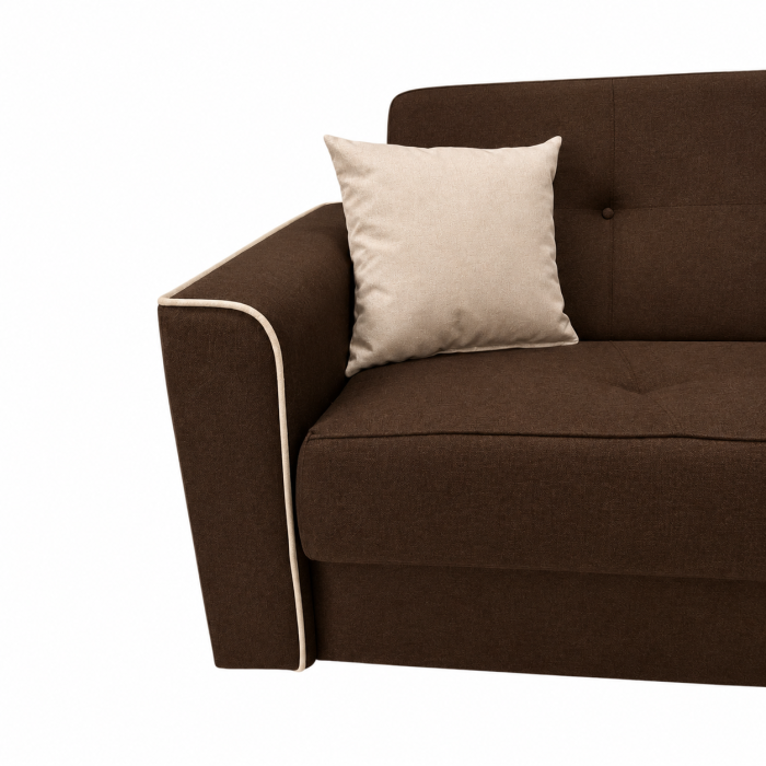 Canapea VERA extensibila, 3 locuri, lada de depozitare, stofa rosu bordo, 225x90x90 [34]