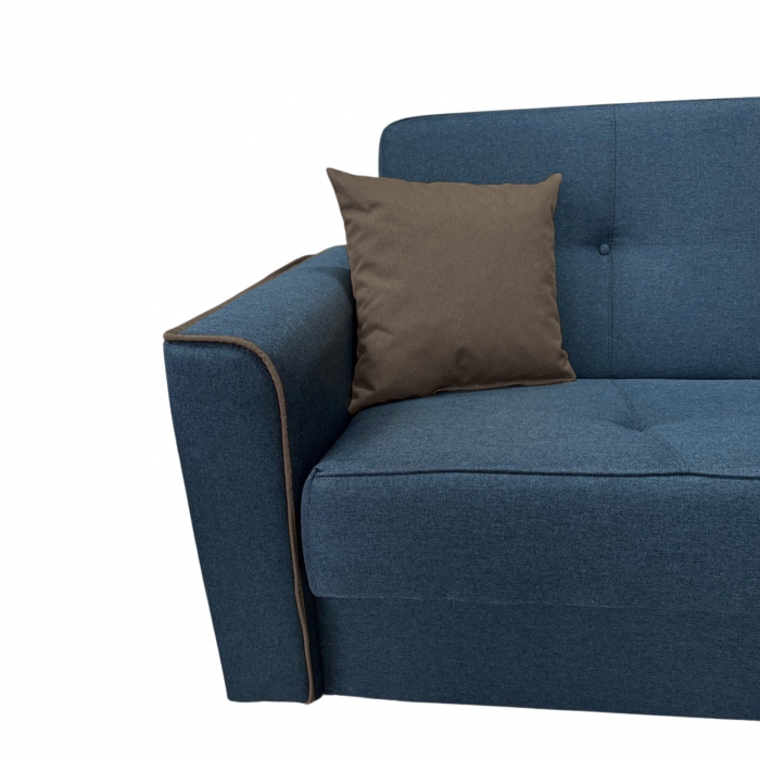 Canapea VERA extensibila, 3 locuri, lada de depozitare, stofa rosu bordo, 225x90x90 [6]