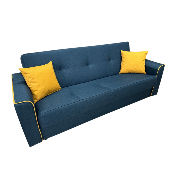 Canapea VERA extensibila, 3 locuri, lada de depozitare, stofa rosu bordo, 225x90x90 [3]